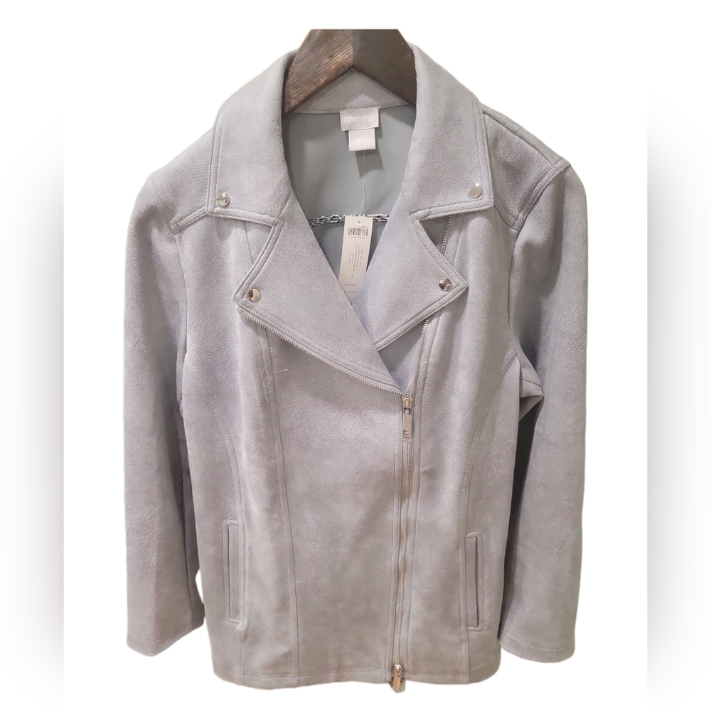 Chicos Womens Leather Jacket